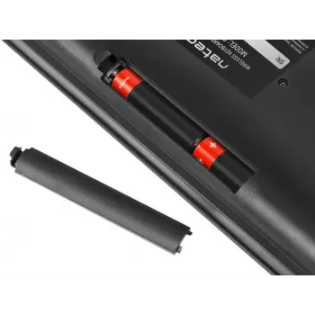 Bezvadu tastatūras un peles komplekts NATEC Stingray NZB-1440 — RF bezvadu, pilna izmēra 108 taustiņu QWERTY, US English, melna