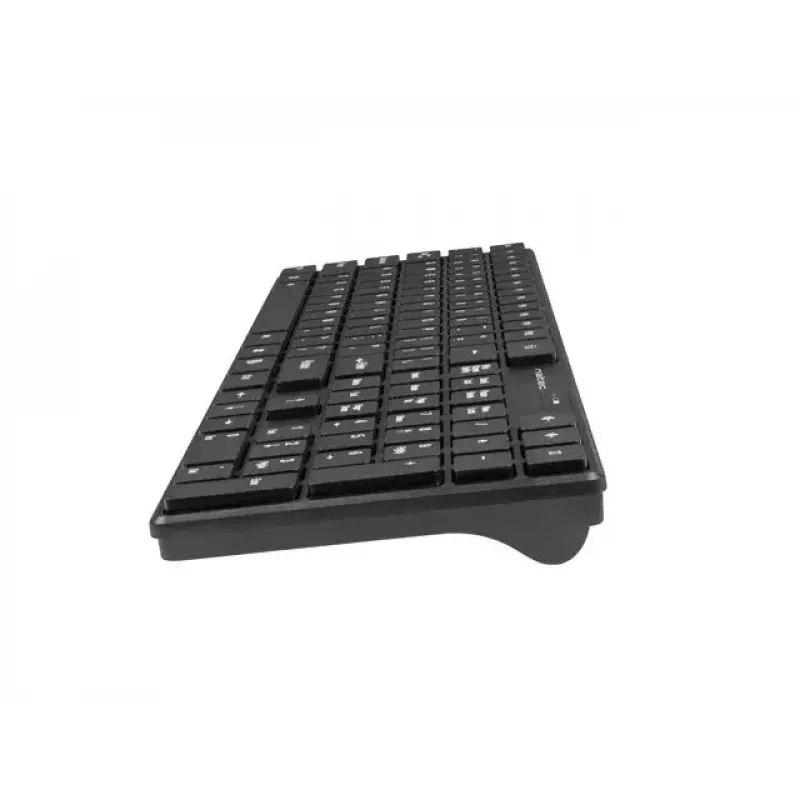 Bezvadu tastatūras un peles komplekts NATEC Stingray NZB-1440 — RF bezvadu, pilna izmēra 108 taustiņu QWERTY, US English, melna