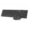 Bezvadu tastatūras un peles komplekts NATEC Stingray NZB-1440 — RF bezvadu, pilna izmēra 108 taustiņu QWERTY, US English, melna