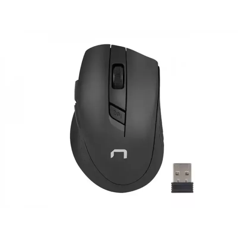 Bezvadu tastatūras un peles komplekts NATEC Stingray NZB-1440 — RF bezvadu, pilna izmēra 108 taustiņu QWERTY, US English, melna