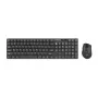Bezvadu tastatūras un peles komplekts NATEC Stingray NZB-1440 — RF bezvadu, pilna izmēra 108 taustiņu QWERTY, US English, melna