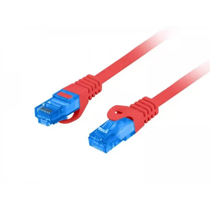 LANBERG RJ-45 Cat6a komutācijas kabelis PCF6A-10CC-0100-R, 1 m, S/FTP, CCA, LSZH, sarkans