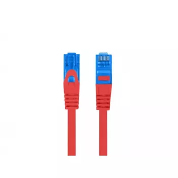 LANBERG RJ-45 Cat6a komutācijas kabelis PCF6A-10CC-0100-R, 1 m, S/FTP, CCA, LSZH, sarkans