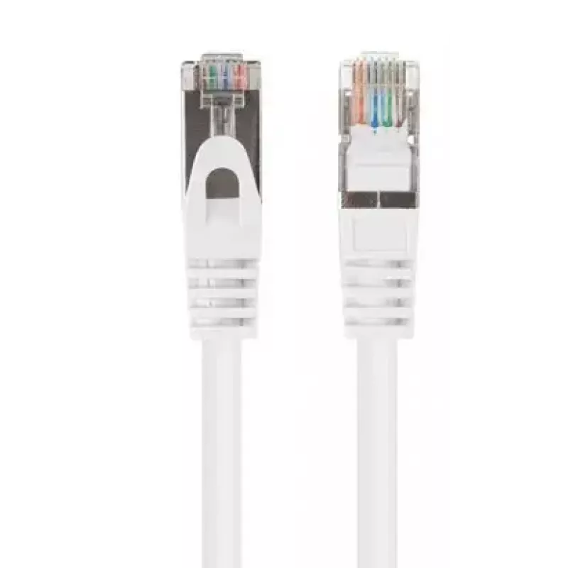 Ethernet komutācijas kabelis LANBERG PCF6-20CC-0100-W Cat6 U/UTP 1 m, CCA vadītājs, 250 MHz, balts
