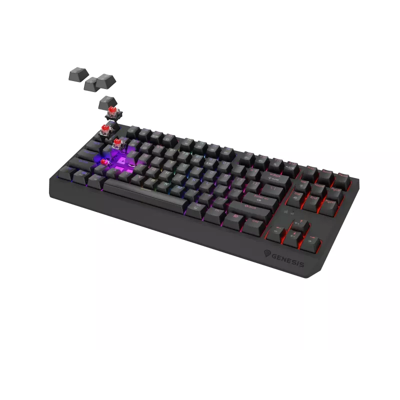 GENESIS Thor 230 TKL klaviatūra Spēļu USB + RF bezvadu + Bluetooth QWERTY Melna