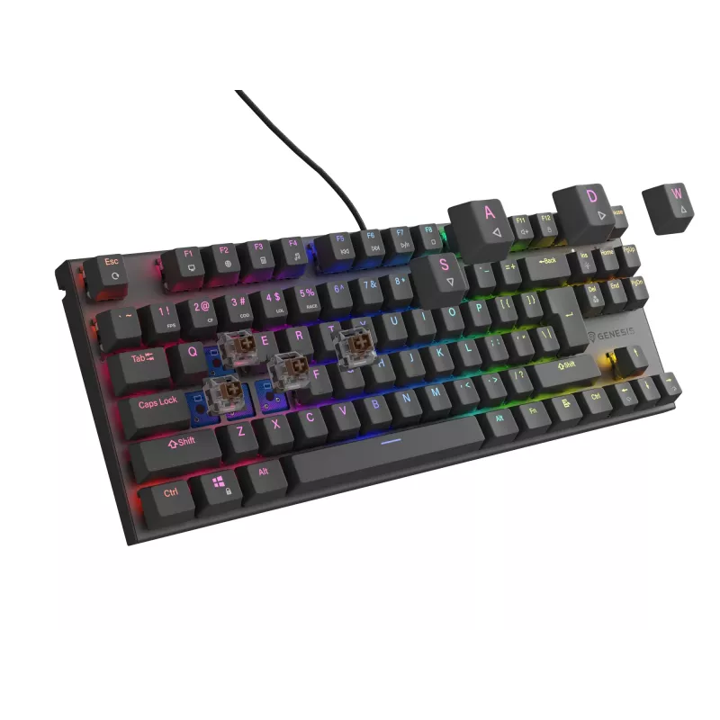 GENESIS Thor 303 TKL tastatūra Spēļu USB QWERTY ASV angļu Melna