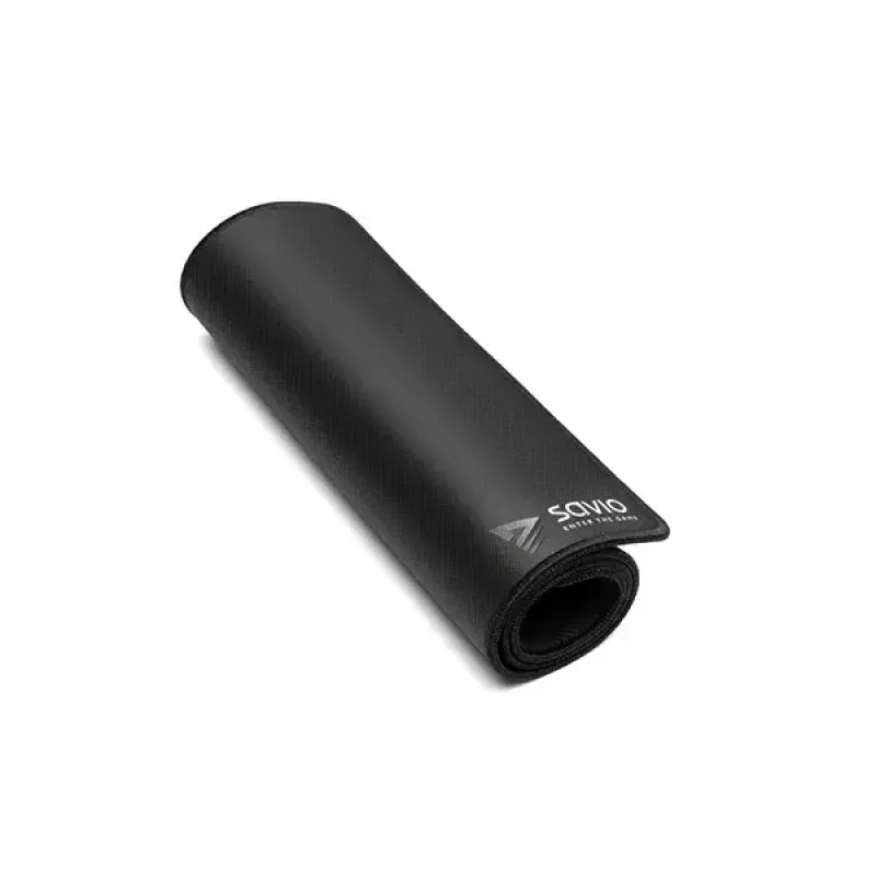 Peļu paliktnis SAVIO Melns Edition Turbo Dynamic XXL 1000×500×3 mm, auduma virsma, sašūtas malas, neslīdoša gumijas pamatne