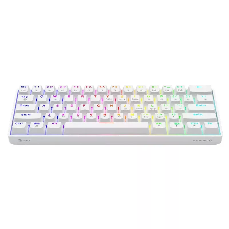 Savio baltaOUT X2 RED spēļu klaviatūra USB QWERTY mehāniska 61 taustiņi