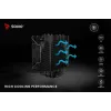 CPU gaisa dzesētājs SAVIO Vortex X2 Melns – 120 mm ventilators, augstums 157 mm, PWM, LGA 2066 saderīgs