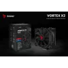 CPU gaisa dzesētājs SAVIO Vortex X2 Melns – 120 mm ventilators, augstums 157 mm, PWM, LGA 2066 saderīgs
