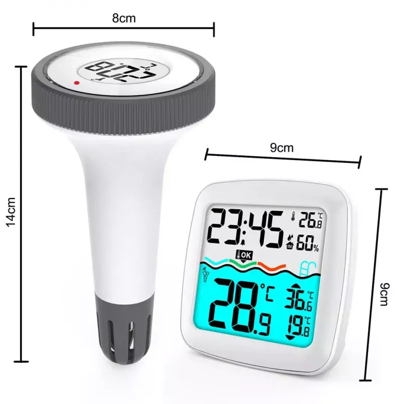 Bezvadu baseina temperatūras sensors GreenBlue GB216 IPX7 ūdensizturīgs, modelis GB216