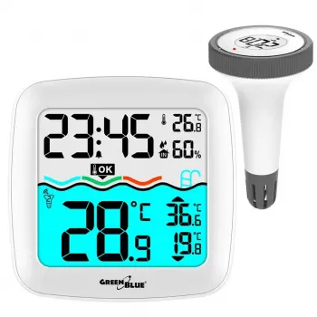 Bezvadu baseina temperatūras sensors GreenBlue GB216 IPX7 ūdensizturīgs, modelis GB216
