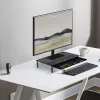 Laptop stand MACLEAN MC-946 for 13–32 inch devices, 3-level height (11/13/15 cm), drawer, Melns, up to 20 kg