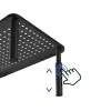 Laptop stand MACLEAN MC-946 for 13–32 inch devices, 3-level height (11/13/15 cm), drawer, Melns, up to 20 kg