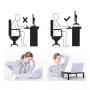 Laptop stand MACLEAN MC-946 for 13–32 inch devices, 3-level height (11/13/15 cm), drawer, Melns, up to 20 kg