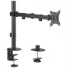 Monitora galda stiprinājums MACLEAN MC-753N 17–32 collu ekrāniem, VESA 75x75 / 100x100, maks. 9 kg, slīpums ±45°, pagriešana ±180°, regulējams augstums