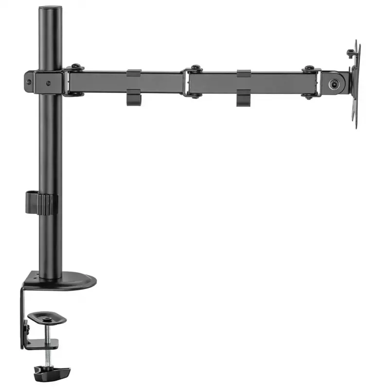 Monitora galda stiprinājums MACLEAN MC-753N 17–32 collu ekrāniem, VESA 75x75 / 100x100, maks. 9 kg, slīpums ±45°, pagriešana ±180°, regulējams augstums