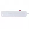 Strāvas sadalītājs MACLEAN MCE393 W — 4 rozetes + 3×USB, 110–240V, 2.1A USB, 2500W, 3 m, balts