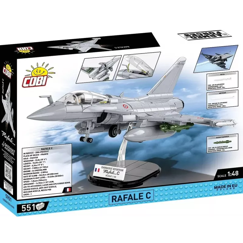 Konstrukcijas bloku komplekts Cobi Rafale C 551 detaļas modelis COBl-5901