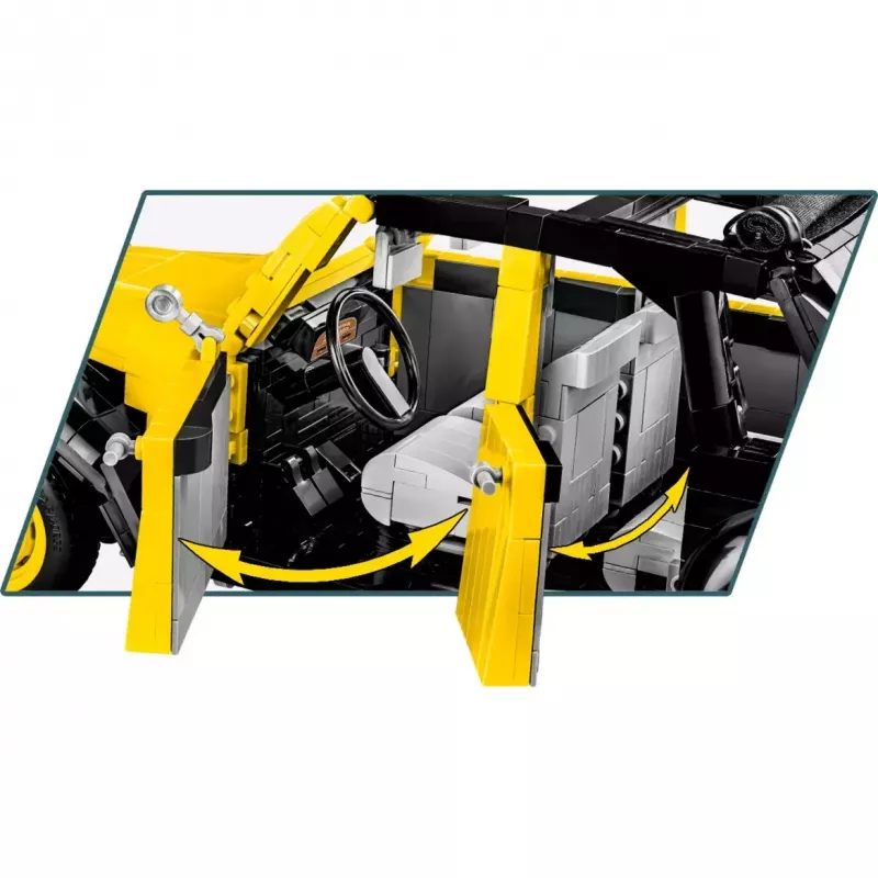 Konstruktors Cobi Citroën 2CV Charleston 1:12 mēroga modelis, būvkomplekts