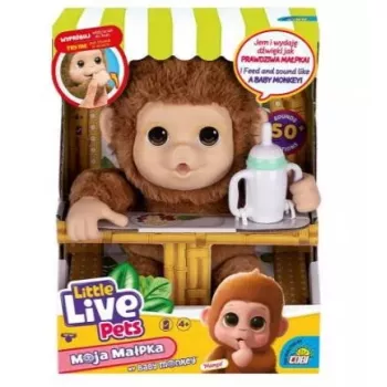 Interaktīva rotaļlieta Cobi Little Live Pets Monkey MO-26613 — interaktīva mājdzīvnieku rotaļlieta ar skaņām un kustībām
