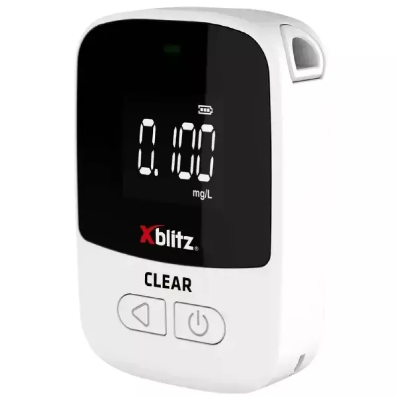 Alkohola mērītājs Xblitz XB-CLEAR ar ELEKTROĶĪMISKO sensoru, pārnēsājams rokas testeris
