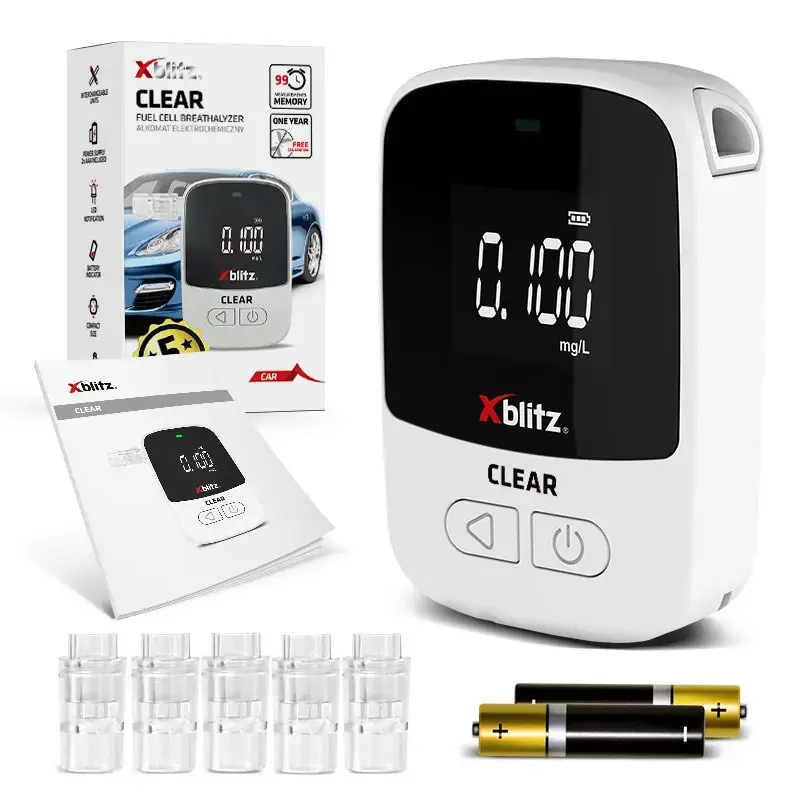 Alkohola mērītājs Xblitz XB-CLEAR ar ELEKTROĶĪMISKO sensoru, pārnēsājams rokas testeris