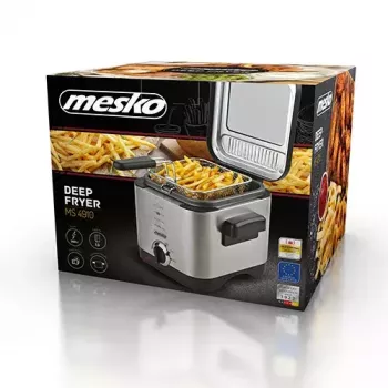 Fritieris Mesko Home MS 4910 Vienreizējs 1,5 L 900 W Melns Matēts tērauds
