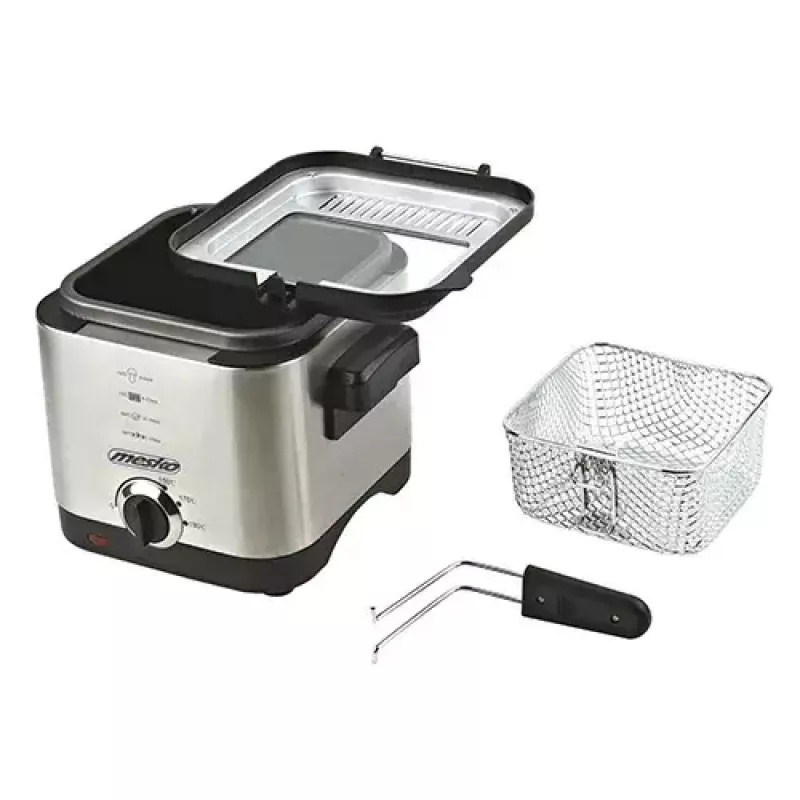 Fritieris Mesko Home MS 4910 Vienreizējs 1,5 L 900 W Melns Matēts tērauds
