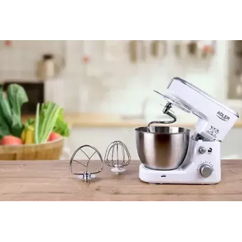 Virtuves kombains Adler AD 4216, 500 W, 4 L nerūsējošā tērauda bļoda, balts