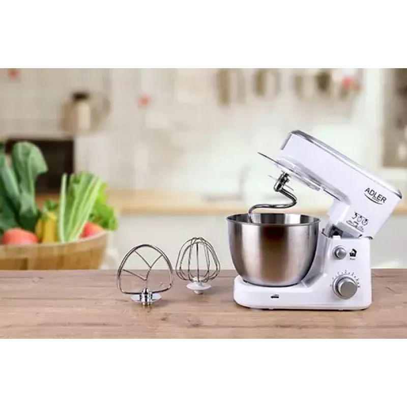 Virtuves kombains Adler AD 4216, 500 W, 4 L nerūsējošā tērauda bļoda, balts