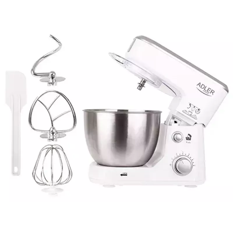 Virtuves kombains Adler AD 4216, 500 W, 4 L nerūsējošā tērauda bļoda, balts