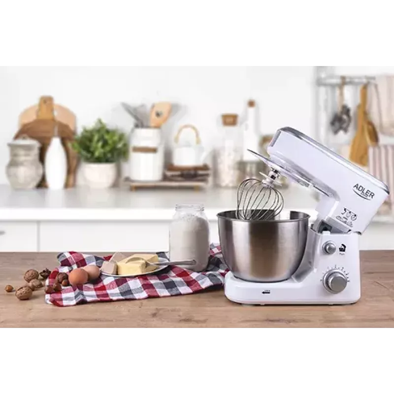 Virtuves kombains Adler AD 4216, 500 W, 4 L nerūsējošā tērauda bļoda, balts