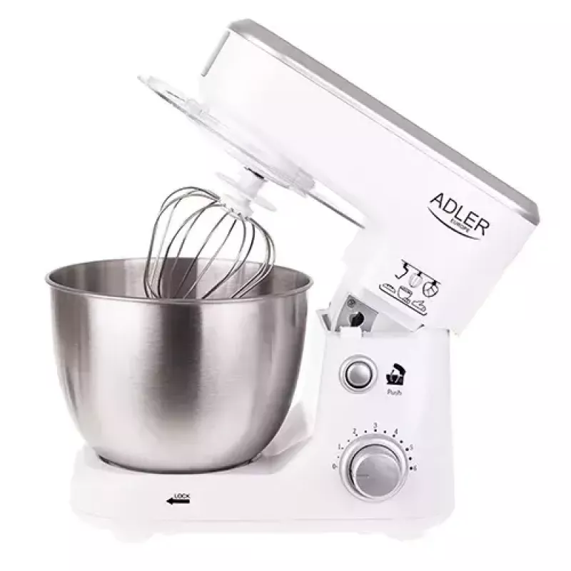 Virtuves kombains Adler AD 4216, 500 W, 4 L nerūsējošā tērauda bļoda, balts