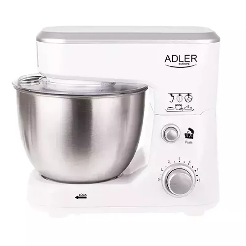 Virtuves kombains Adler AD 4216, 500 W, 4 L nerūsējošā tērauda bļoda, balts