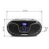Portable boombox MANTA BBX007 with Bluetooth 5.0, FM radio (87.5–108 MHz), LCD, telescopic antenna