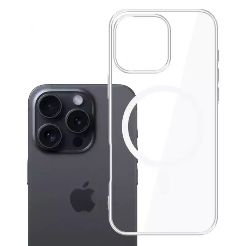 Apvalks 3MK Clear MagCase pro Apple iPhone 16 Pro caurspīdīgs