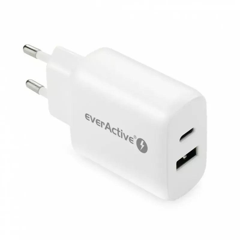 USB-C lādētājs everActive SC-370Q 25W QC3.0 USB ātrā uzlāde