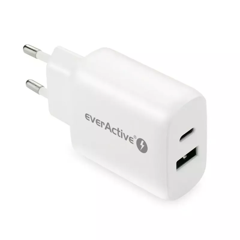 USB-C lādētājs everActive SC-370Q 25W QC3.0 USB ātrā uzlāde