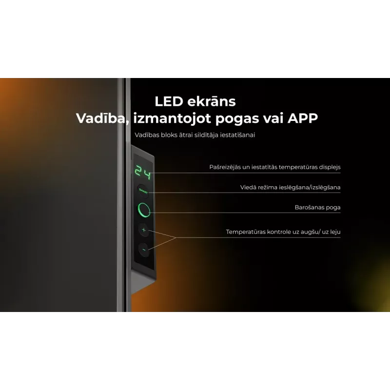 Infrasarkanais elektriskais sildītājs AENO Premium Eco Smart Heater AGH0005S, Pelēks