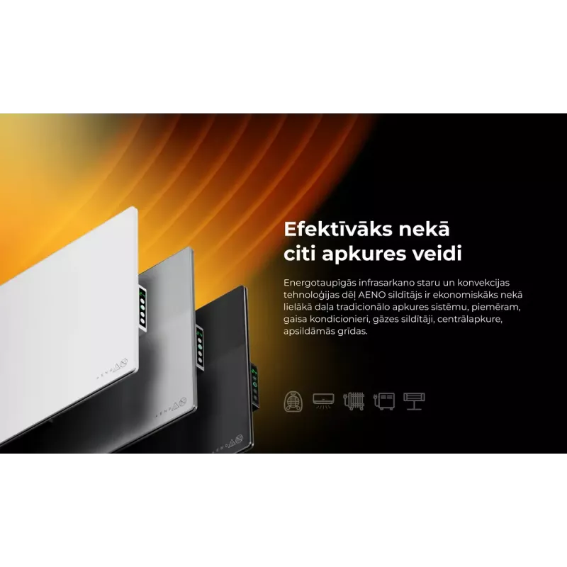 Infrasarkanais elektriskais sildītājs AENO Premium Eco Smart Heater AGH0005S, Pelēks