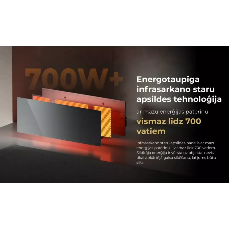 Infrasarkanais elektriskais sildītājs AENO Premium Eco Smart Heater AGH0005S, Pelēks