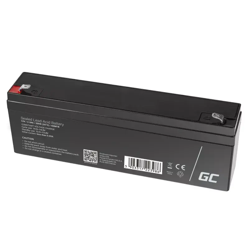 UPS akumulators zaļa Cell AGM18 12V 2.3Ah