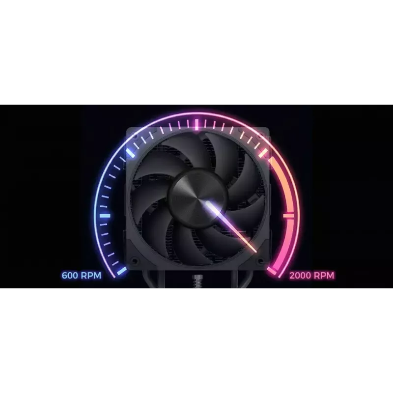 CPU gaisa dzesētājs MODECOM Volcano 0C T100 120 melns — torņa dzesētājs, 120 mm ventilators
