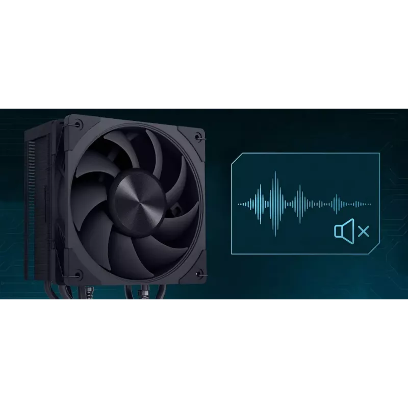 CPU gaisa dzesētājs MODECOM Volcano 0C T100 120 melns — torņa dzesētājs, 120 mm ventilators