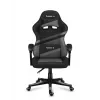 PC spēlētāju krēsls huzaro FORCE 4.4 Kausa sēdeklis Melns pelēks — sieta audums, maks. 130 kg, regulējams augstums 45–55 cm, 5 riteņi