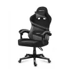 PC spēlētāju krēsls huzaro FORCE 4.4 Kausa sēdeklis Melns pelēks — sieta audums, maks. 130 kg, regulējams augstums 45–55 cm, 5 riteņi