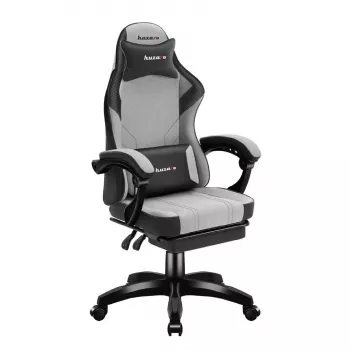 Spēļu krēsls Huzaro Force 3.7 pelēka — ergonomisks spēļu atzveltnes krēsls, regulējams augstums 107,5–116,5 cm, sēdekļa platums 47 cm