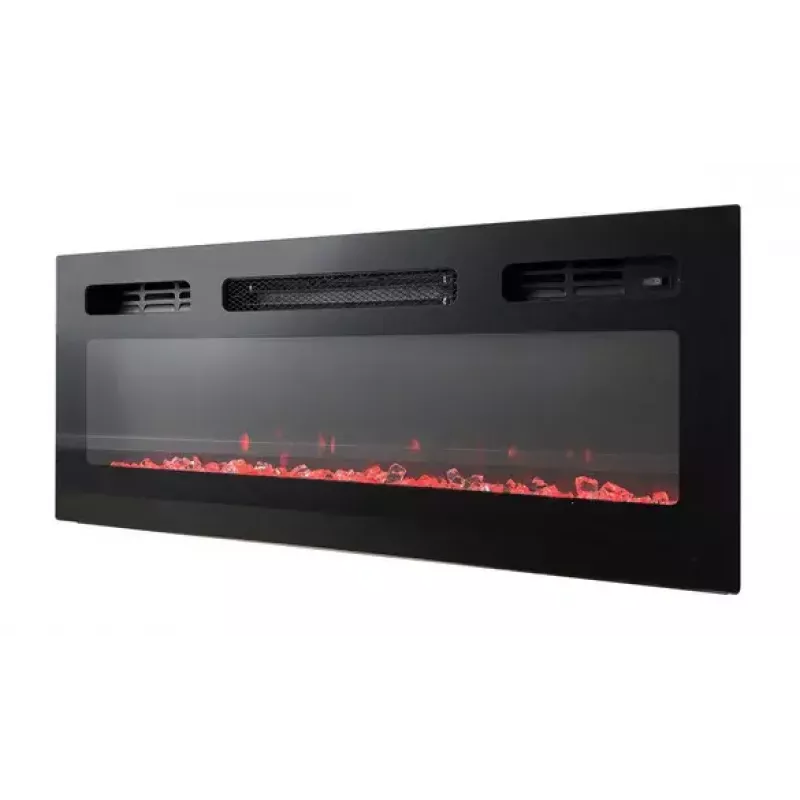 TV skapis Cama Meble EVA ar elektrisko kamīnu 180x40x52 cm grafīta/krāsainais grafīts