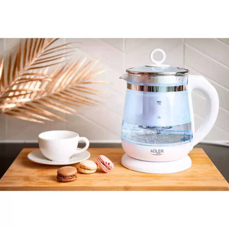 Elektriskā tējkanna Adler AD 1299 1,5 L 1850 W Balta